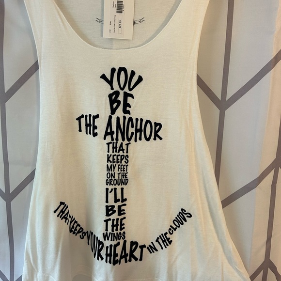 White Graphic Tank Top - Picture 1 of 3